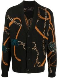 AMIRI Patterned V-neck Cardigan - Farfetch at Farfetch