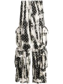 AMIRI monogram-pattern Cotton Cargo Trousers - at Farfetch