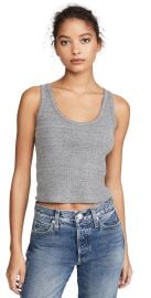AMO Crop Rib Tank Heather Grey S at Shopbop