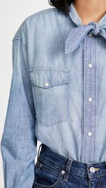 AMO Tie Neck Chambray Shirt at Shopbop