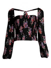 AMUR - Beverly Floral Puff Sleeve Top at Saks Fifth Avenue