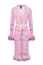 ANDREEVA Monroe Pink Handmade Knit Cardigan-Dress at Andreeva