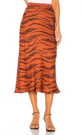 ANINE BING Bar Silk Skirt in Zebra from Revolve com at Revolve