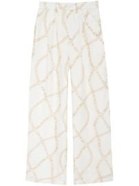 ANINE BING Chain link-print Trousers - at Farfetch