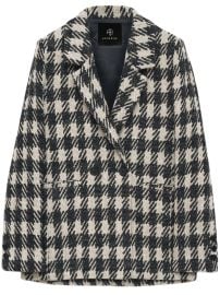 ANINE BING Diana Plaid double-breasted Blazer - at Farfetch