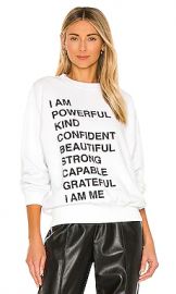 ANINE BING Empowerment Ramona Sweatshirt in White from Revolve com at Revolve