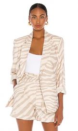 ANINE BING Kaia Blazer in Sand Zebra from Revolve com at Revolve