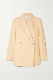 ANINE BING Kaia double-breasted linen blazer NET-A-PORTER at Net a Porter