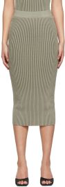 ANINE BING Khaki Julian Mid-Length Skirt at ssense