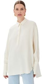 ANINE BING Lake Pullover Shirt Ivory Ivory S at Shopbop