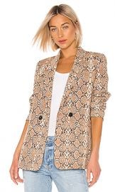 ANINE BING Madeleine Blazer in Python from Revolve com at Revolve