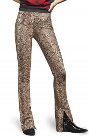 ANINE BING Python Print Split Cuff Cigarette Pants   Nordstrom at Nordstrom