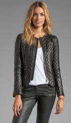 ANINE BING Quilted Jacket in Black  REVOLVE at Revolve