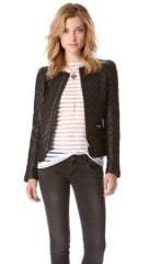 ANINE BING Quilted Leather Jacket at Shopbop