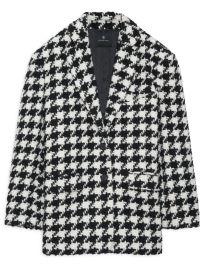 ANINE BING Quinn Houndstooth Blazer - at Farfetch