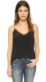 ANINE BING Silk Camisole black at Shopbop