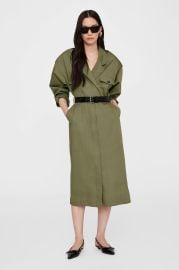 ANINE BING Zelda Dress - Olive at Anine Bing