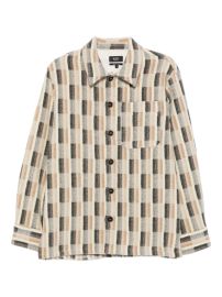 APC Checked Wool Jacket Neutrals at Farfetch