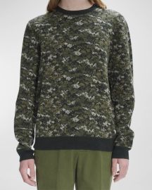 APC Cl ment Camoflauge Sweater at Neiman Marcus