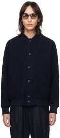 APC Navy Mick Bomber Jacket at ssense