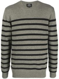 APC Travis Striped crew-neck Jumper - at Farfetch