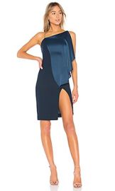 AQAQ Hestia Dress in Blue Charcoal at Revolve