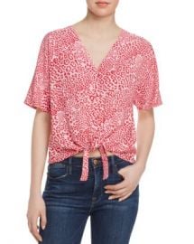 AQUA  Tie-Front Cheetah Print Top - 100  Exclusive  Women - Bloomingdale s at Bloomingdales