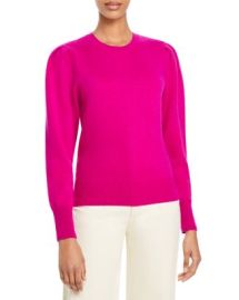 AQUA AQUA French Terry Cashmere Puff Sleeve Crewneck Sweater - 100 Exclusive   Bloomingdales at Bloomingdales