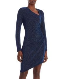 AQUA Asymmetric Knit Evening Dress Bloomingdales at Bloomingdales