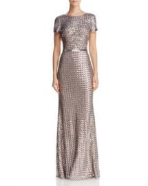 AQUA Belted Sequin Gown - 100  Exclusive Women - Bloomingdale s at Bloomingdales