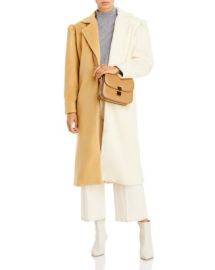 AQUA Belted Two Tone Coat - 100 Exclusive   Bloomingdales at Bloomingdales