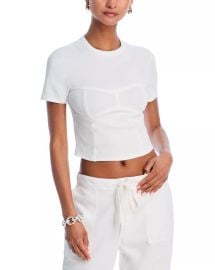 AQUA Bodice Structure Tee Bloomingdalex27s Women at Bloomingdales