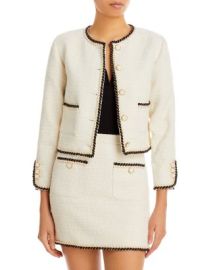 AQUA Braided Trim Tweed Jacket - 100 Exclusive Bloomingdales at Bloomingdales