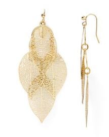 AQUA Calliope Leaf Drop Earrings at Bloomingdales