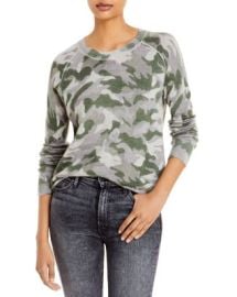 AQUA Camo Crewneck Cashmere Sweater - 100 Exclusive    Bloomingdales at Bloomingdales