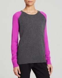 AQUA Cashmere Sweater - Baseball at Bloomingdales