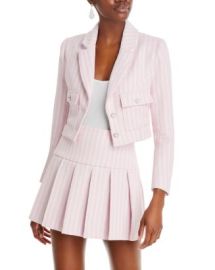 AQUA Checked Cropped Blazer - 100 Exclusive Bloomingdales at Bloomingdales