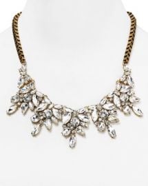 AQUA Clover Bib Necklace 185and034 at Bloomingdales