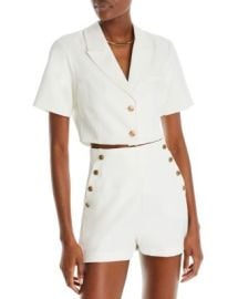 AQUA Cropped Short Sleeve Blazer - 100 Exclusive Bloomingdales at Bloomingdales