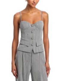 AQUA Crystal Pinstripe Bustier Top - Exclusive Bloomingdale39s at Bloomingdales