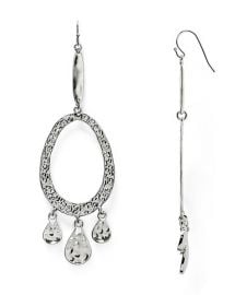 AQUA Diana Hammered Drop Earrings at Bloomingdales