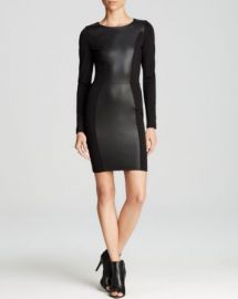 AQUA Dress - Faux Leather Bodycon at Bloomingdales