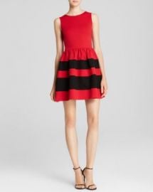 AQUA Dress - Stripe Skirt Ponte at Bloomingdales