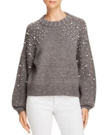 AQUA Embellished Balloon-Sleeve Sweater - 100 Exclusive Bloomingdales at Bloomingdales