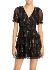 AQUA Embellished Puff Sleeve Mini Dress - 100 Exclusive    Bloomingdales at Bloomingdales