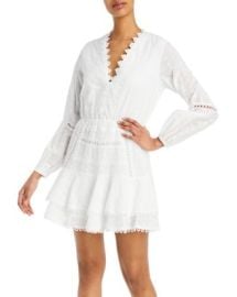 AQUA Eyelet Mini Dress - 100 Exclusive   Bloomingdales at Bloomingdales