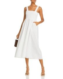 AQUA Eyelet Smocked Midi Dress - 100 Exclusive Bloomingdales at Bloomingdales