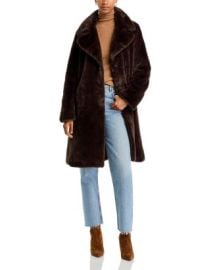 AQUA Faux-Fur Coat With Wide Lapels- Exclusive Bloomingdales at Bloomingdales