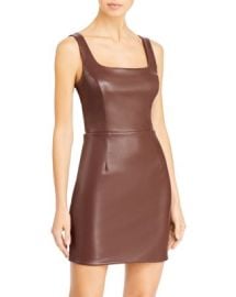 AQUA Faux Leather Mini Dress - 100 Exclusive Bloomingdales at Bloomingdales