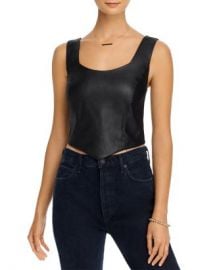 AQUA Faux-Leather Sleeveless Top - 100  Exclusive  Women - Bloomingdale s at Bloomingdales